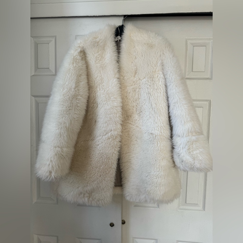 Mango Faux Fur Coat